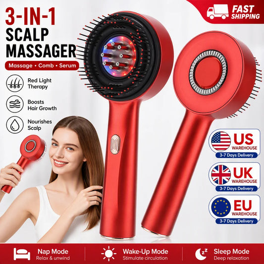 Hailicare Electric Red Light Scalp Massager Featuring Roller Balls