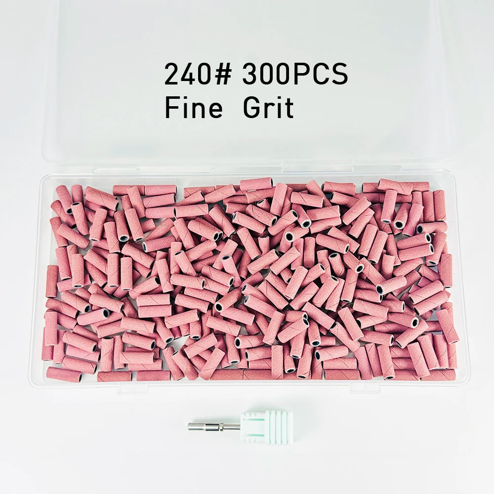 Stainless Steel Nail Drill Sanding Bands With Mandrel For Salon