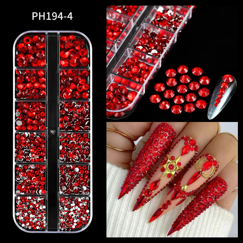 Premium 3D Crystal Nail Art Rhinestones Kit With Tools