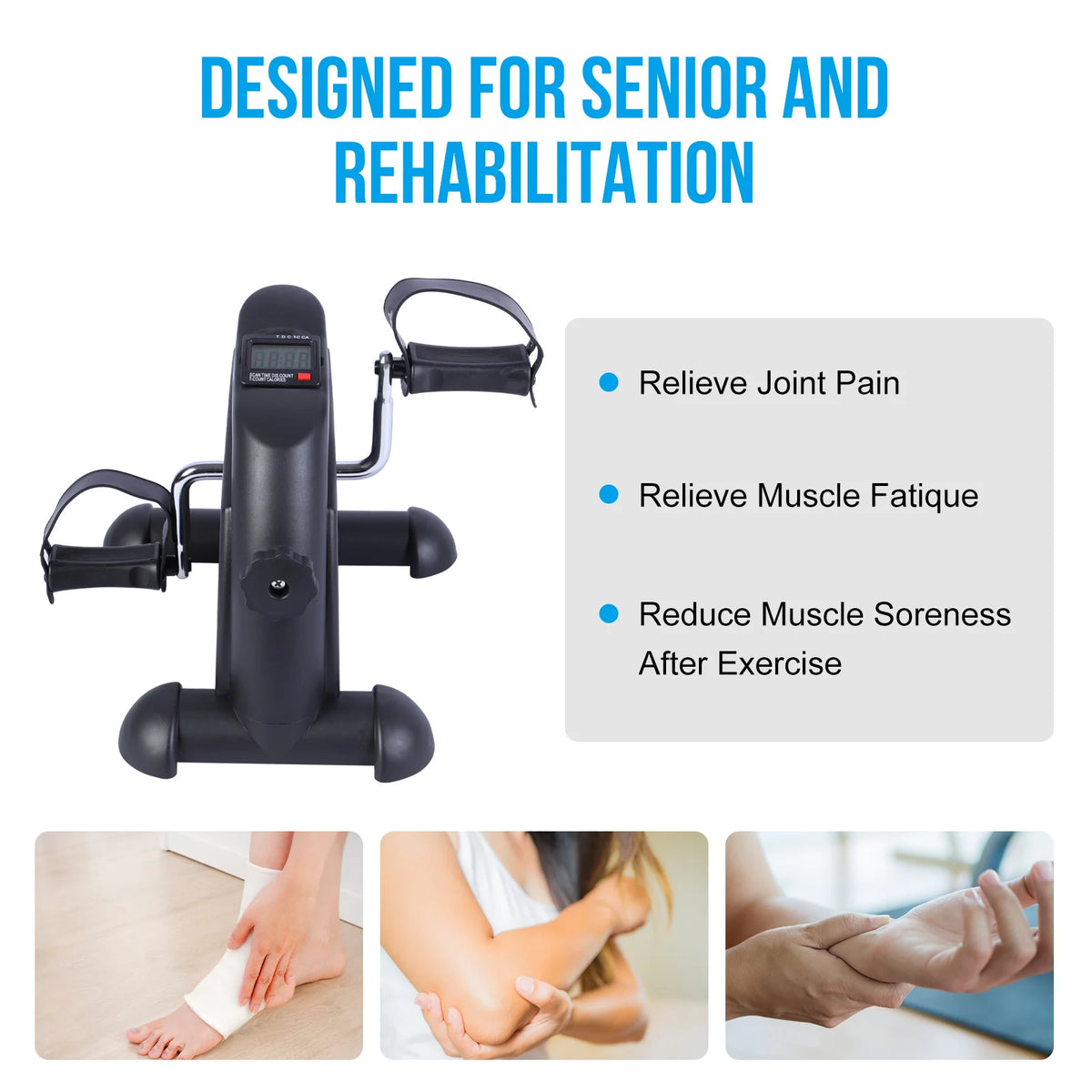 Indoor Mini Pedal Stepper Exercise Bike With Digital Display