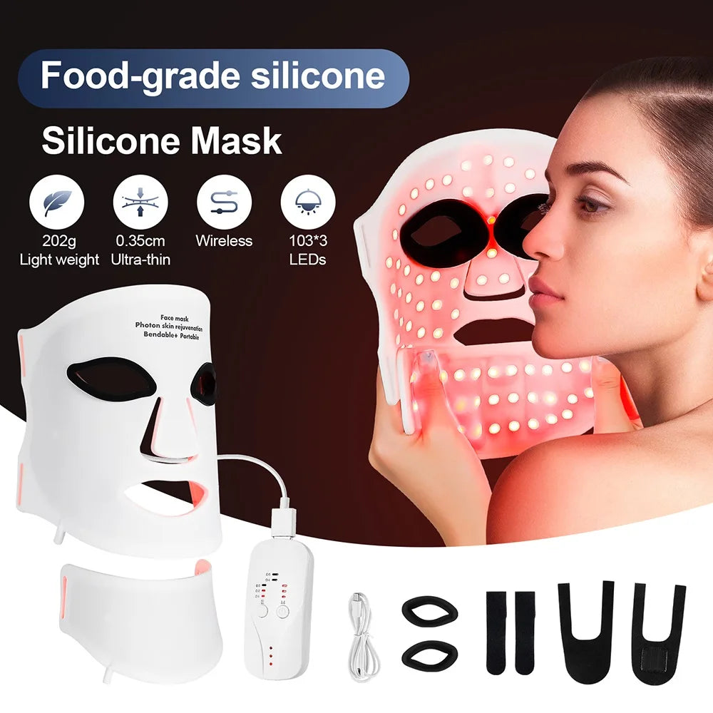 Iebilif Wireless Led Face Mask For Skin Repair And Rejuvenation