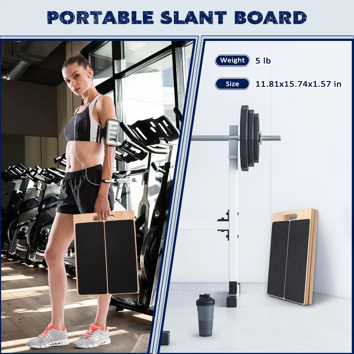 Durable Adjustable Wooden Balance And Calf Stretch Board