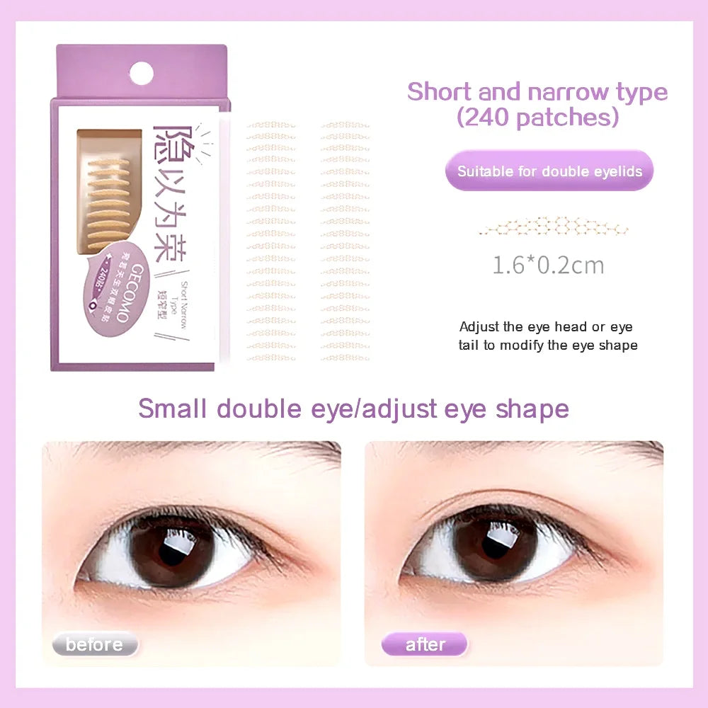 Natural Invisible Double Eyelid Stickers Long Lasting Eye Shaping Tape