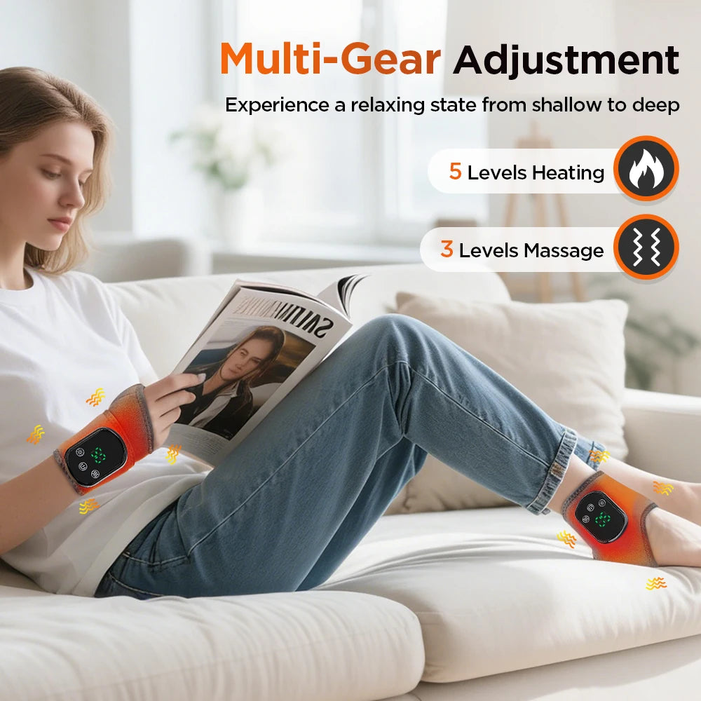 Hailicare Rechargeable Electric Heating Ankle Brace Massager For Feet