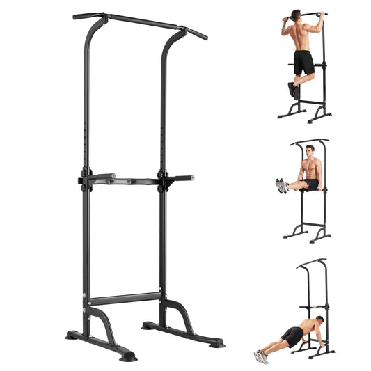 HiMiss Adjustable Power Tower With Dip Station For Home Workouts