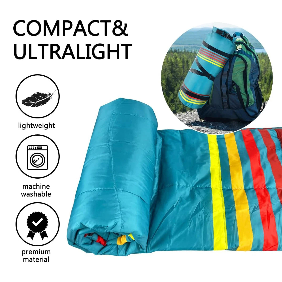Portable Fluffy Waterproof Warm Outdoor Camping Blanket Storage Bag Hiking