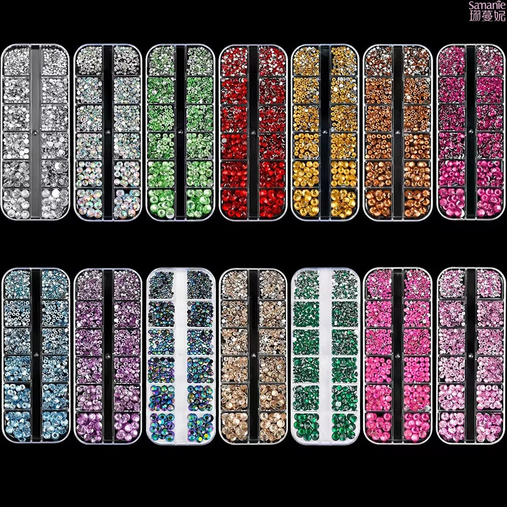 Premium 3D Crystal Nail Art Rhinestones Kit With Tools