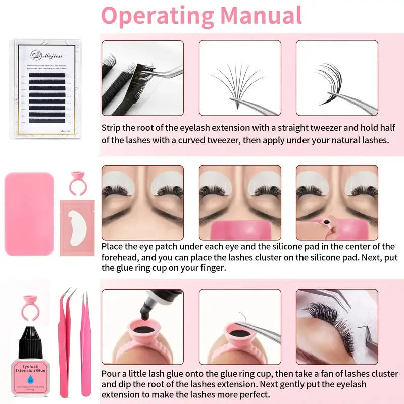 Professional Eyelash Extension Practice Kit Beginner Grafting Tool Set
