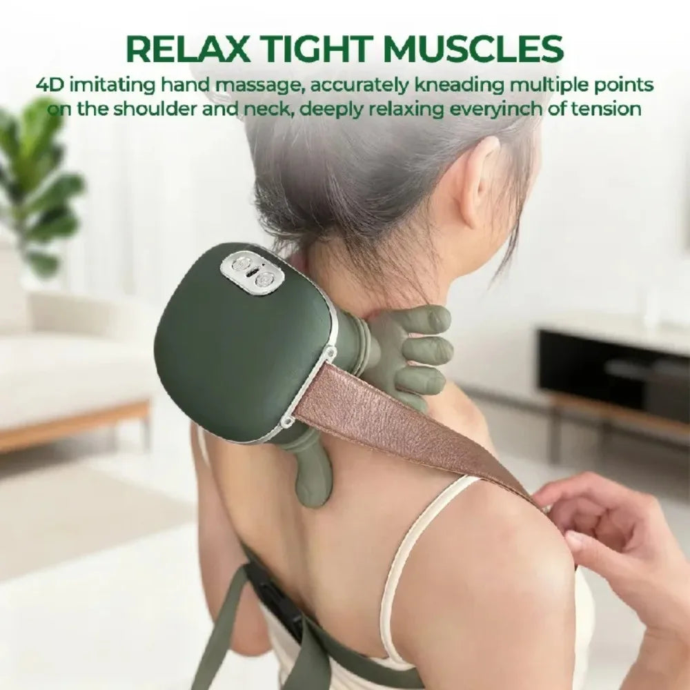 4D Kneading Wireless Neck And Shoulder Massager Device