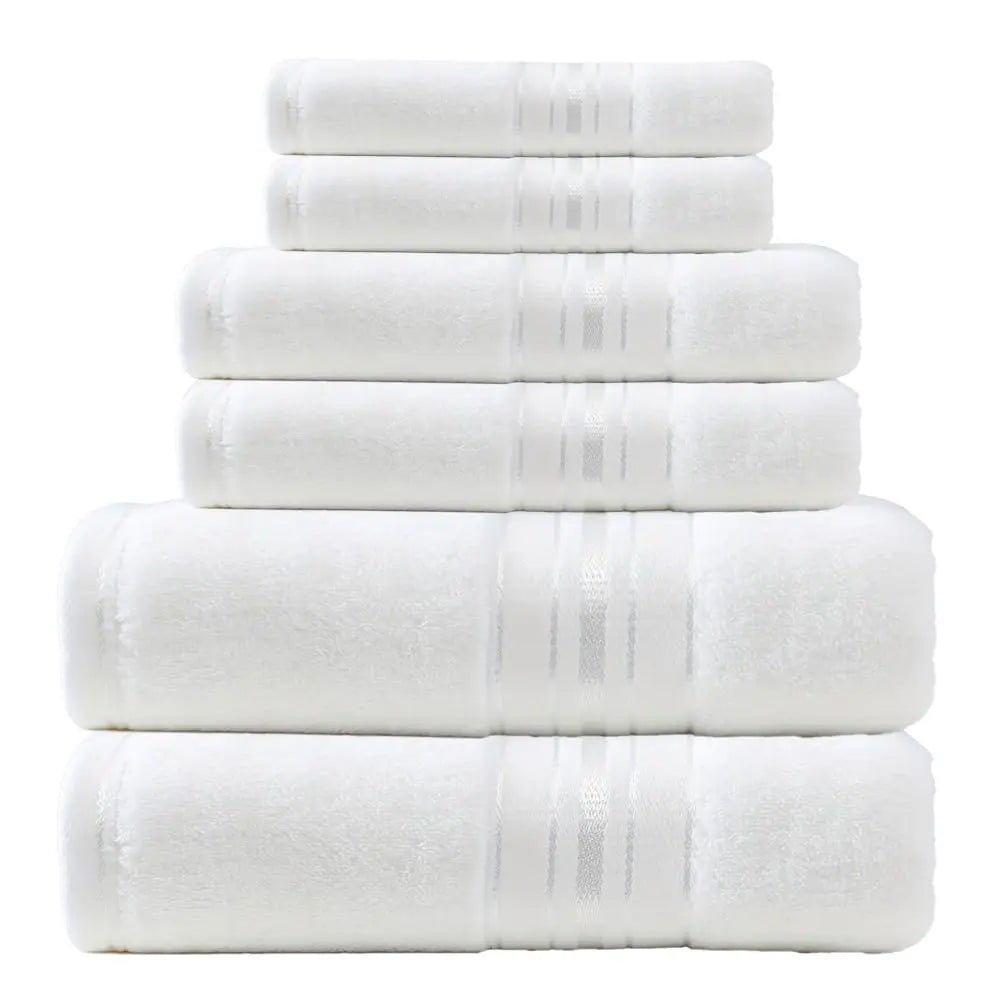 Luxury Six Piece Cotton Towel Set For Bathroom Use