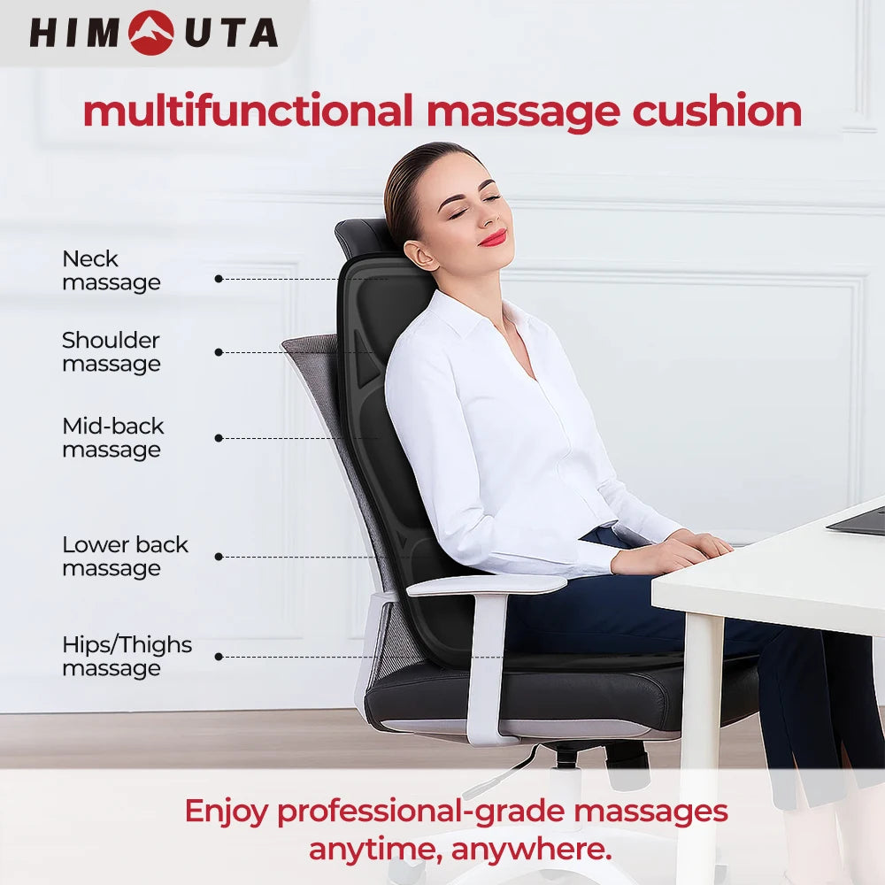 Himouta Heated Back Massager Chair Cushion For Relaxation