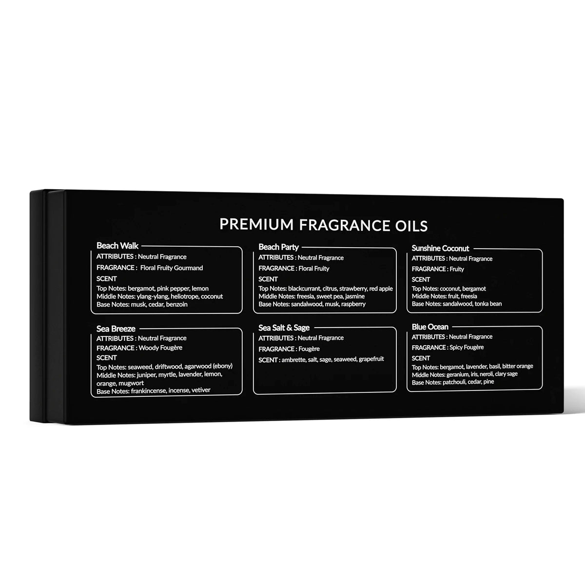 HIQILI 6 Piece Fragrance Oil Gift Set For Aromatherapy