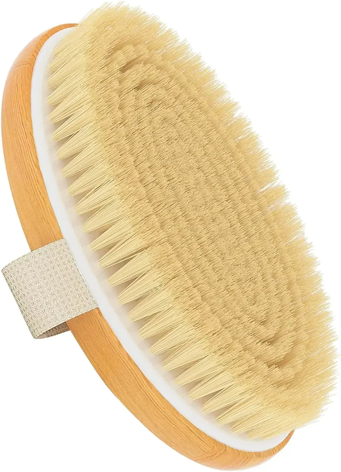 Natural Bristle Dry Body Brush Exfoliates Skin Promotes Circulation