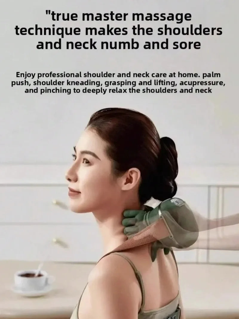 Wireless 4D Shiatsu Neck And Shoulder Massager With Heat