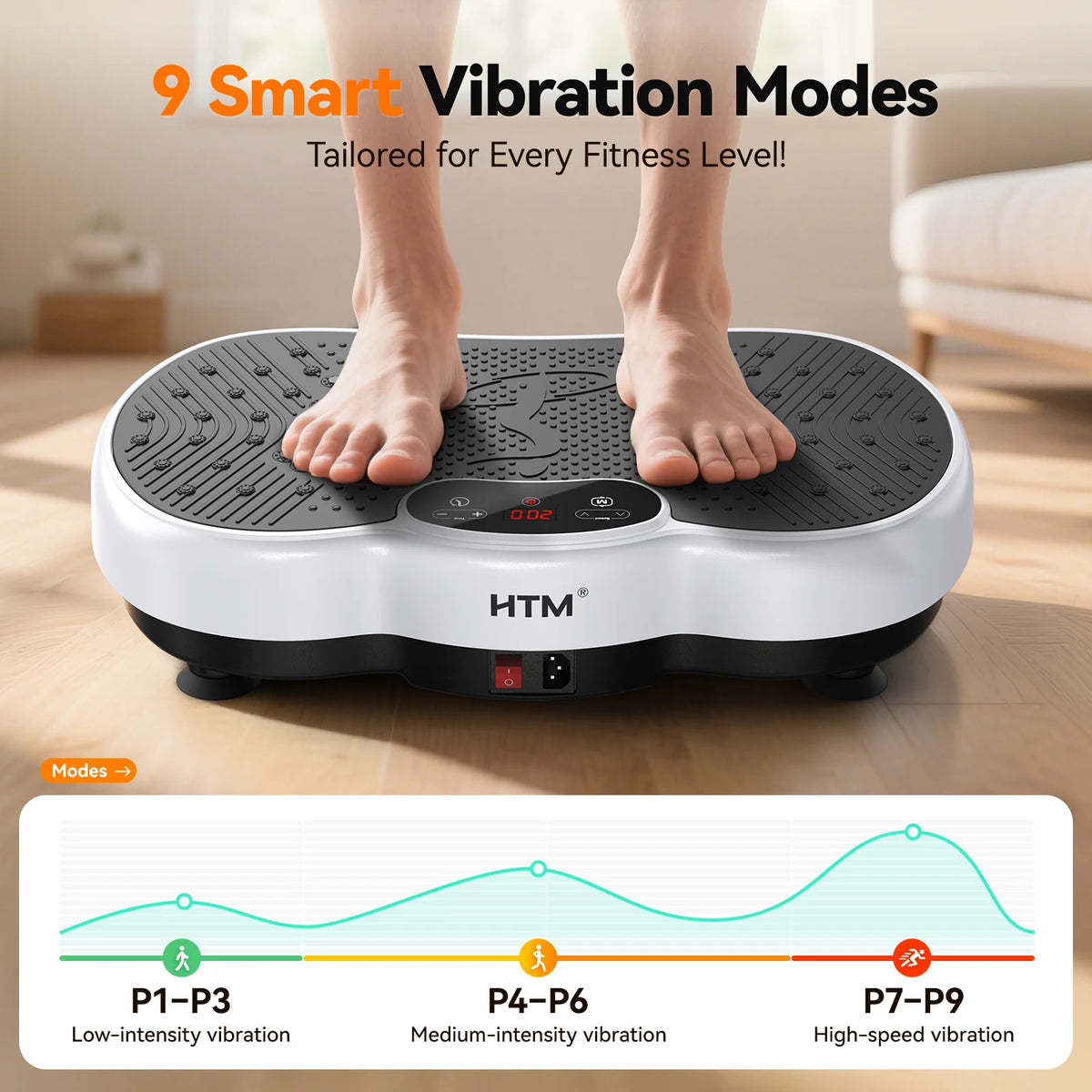 Portable Vibration Exercise Plate Machine For Full Body Fitness