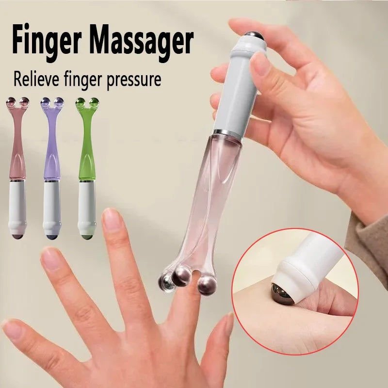 Handheld Finger Joint Massager Roller Dual End Acupoint Relief Tool