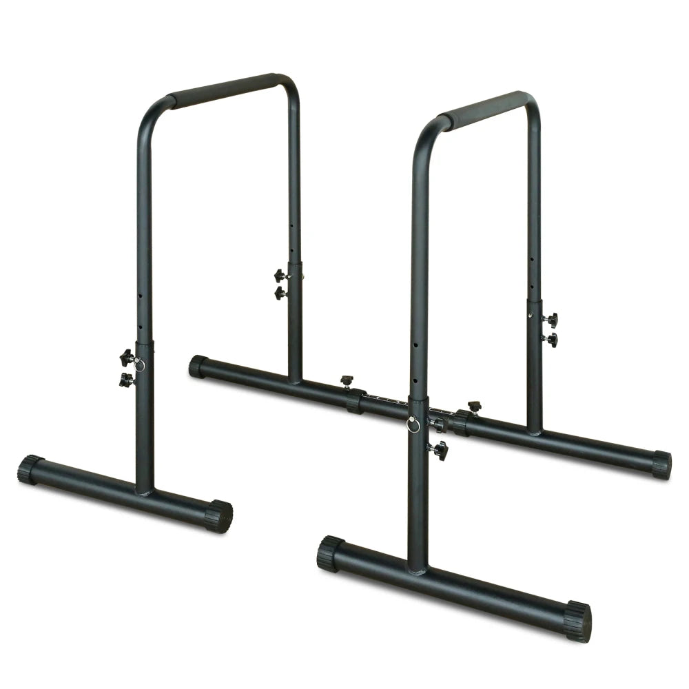 Adjustable Power Tower Dip Station With Foldable Weight Bench