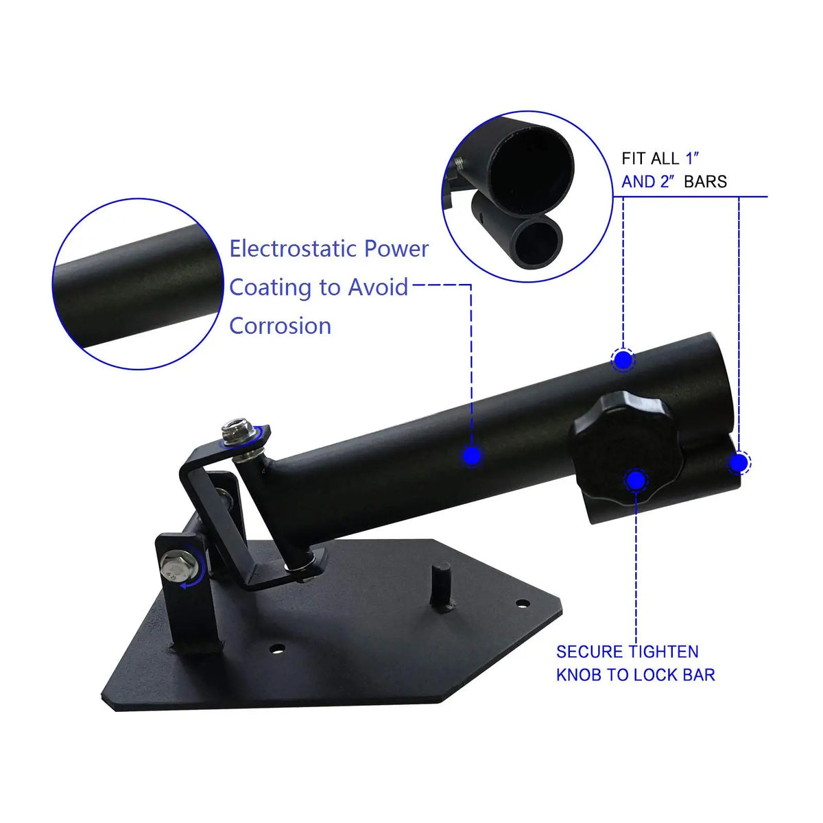 MarsaFit Portable 360 Degree Rotation Landmine TBar Row Attachment
