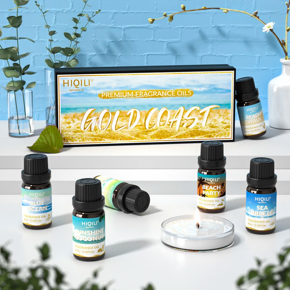 HIQILI 6 Piece Fragrance Oil Gift Set For Aromatherapy