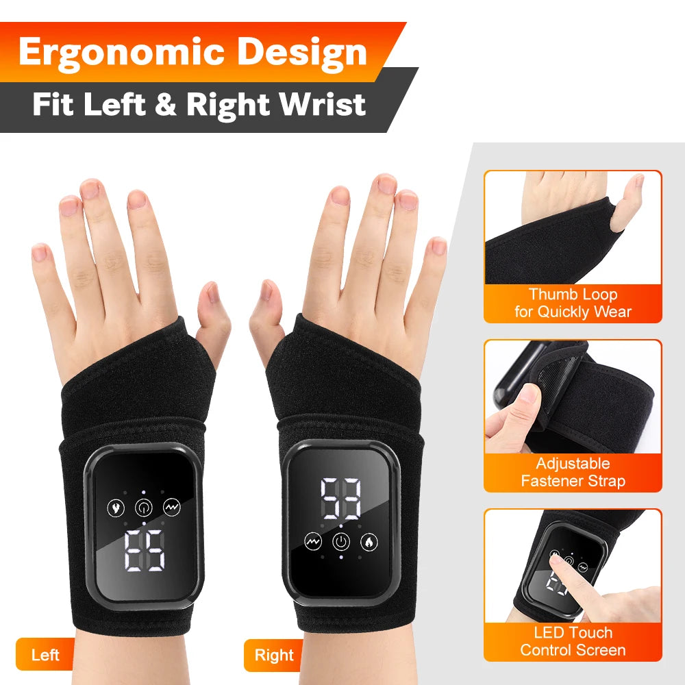 Agdoad Electric Heating Wrist Massager Brace For Pain Relief
