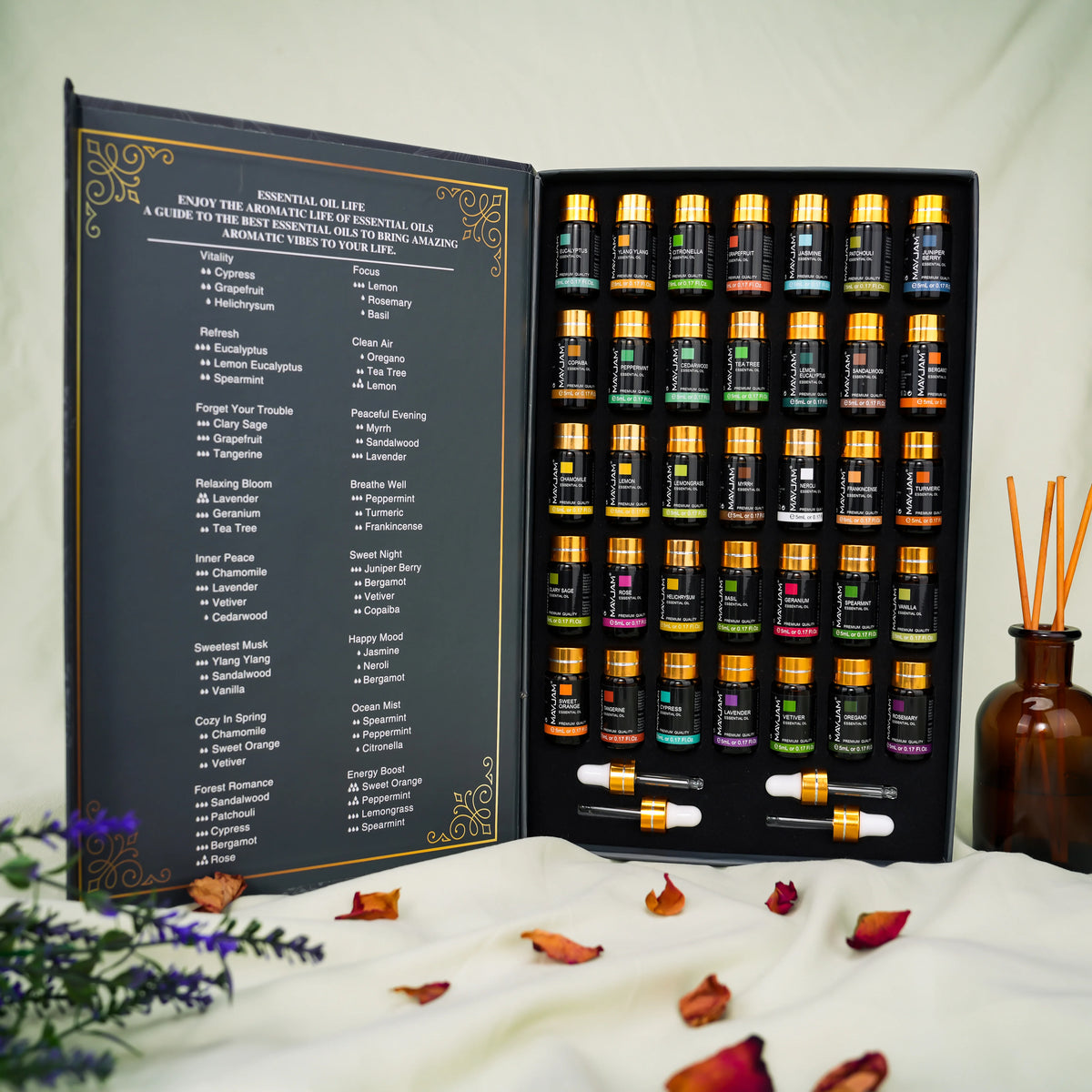 Mayjam 35 Piece Aromatic Essential Oils Collection Set