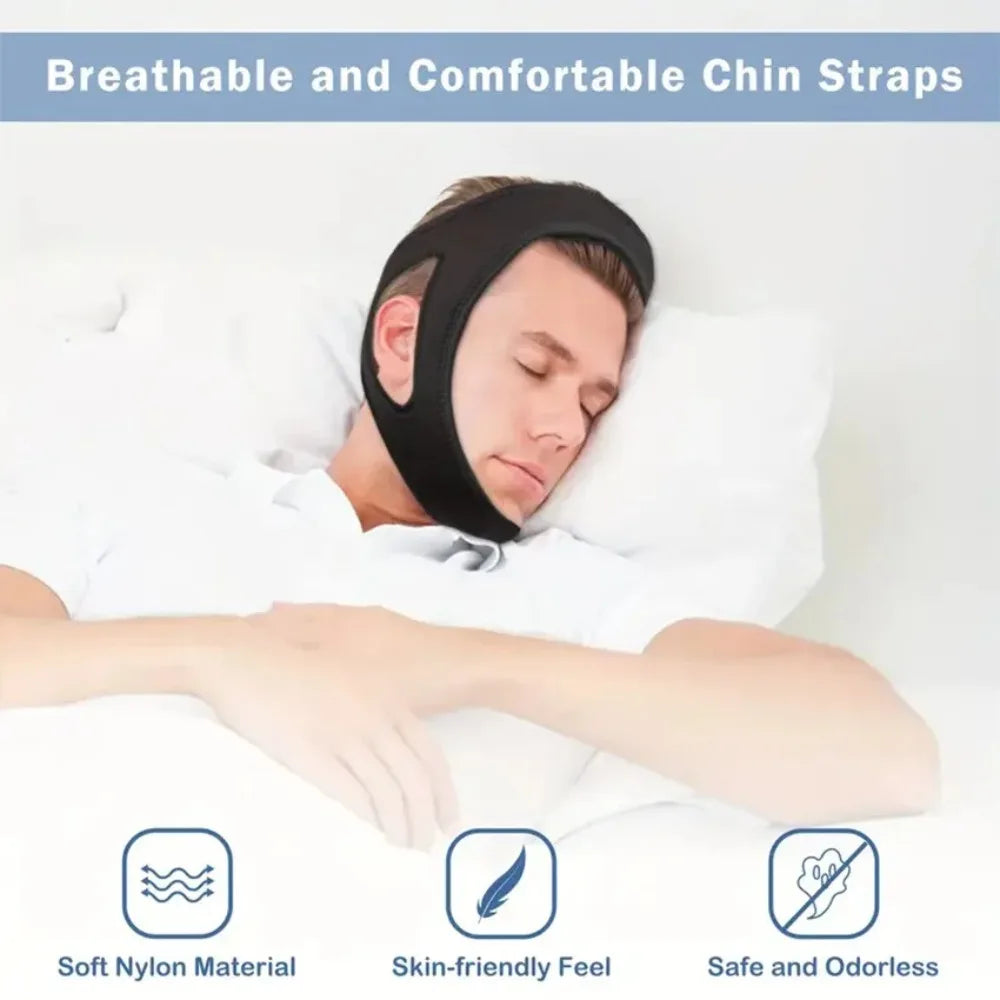 Cotton Anti Snoring Chin Strap Open Mouth Sleep Aid Band