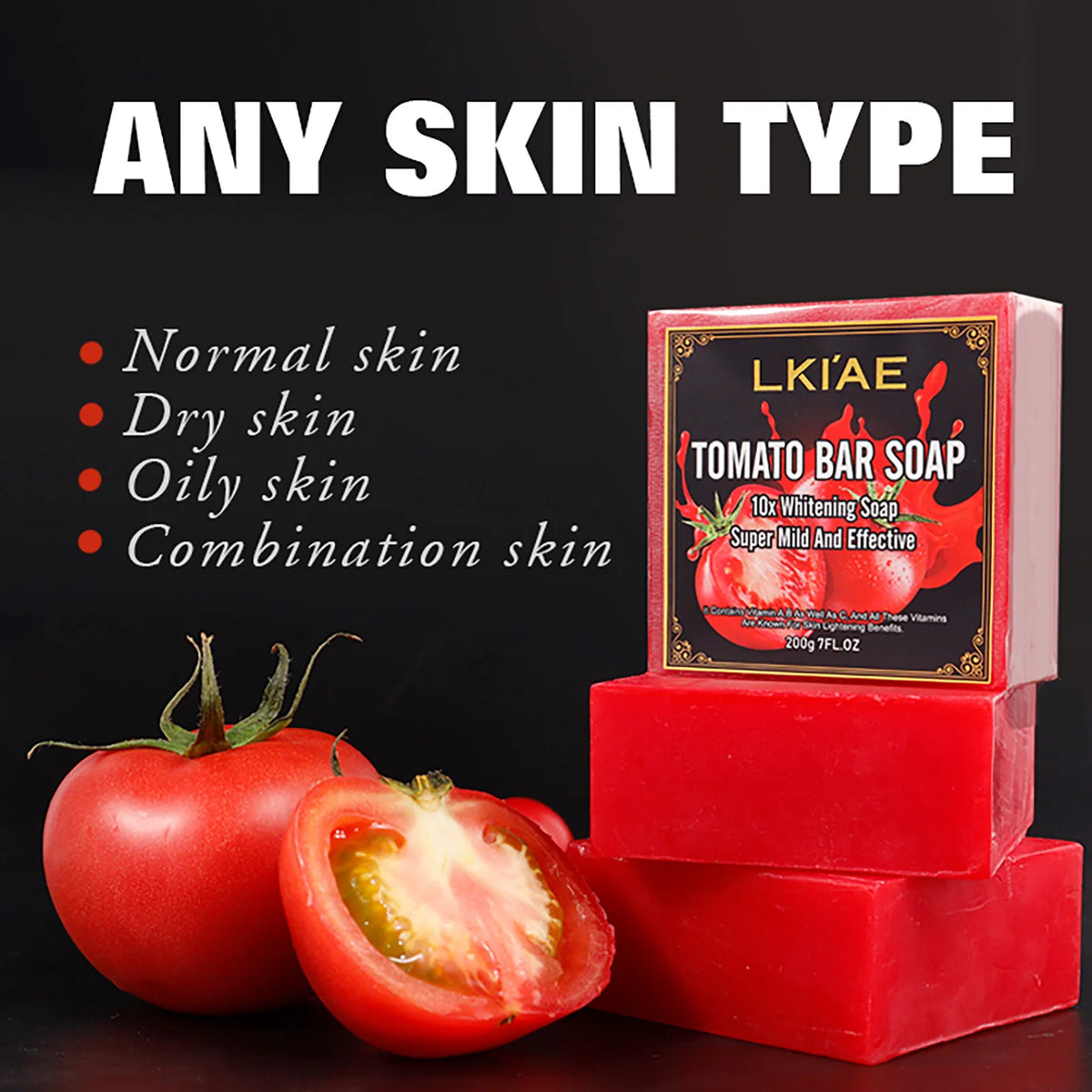 AILKE Organic Tomato Soap Bar Deep Cleansing and Moisturizing Formula