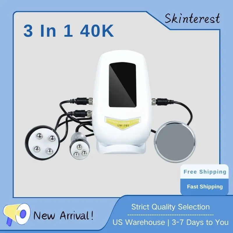Skinterest 3In1 40K Cavitation Device For Facial Body Tightening