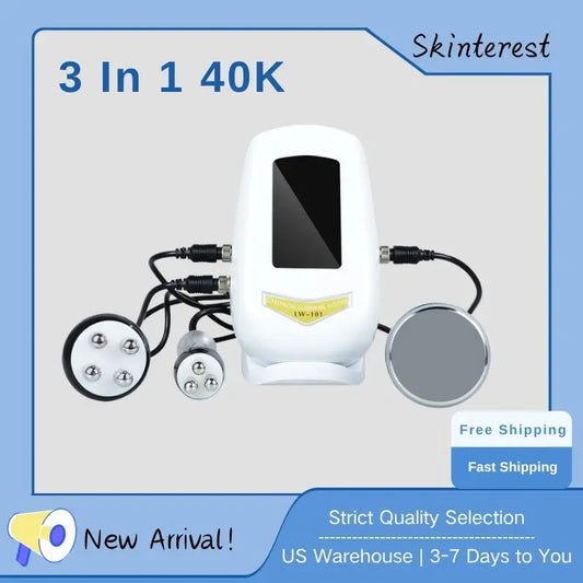 Skinterest 3In1 40K Cavitation Device For Facial Body Tightening