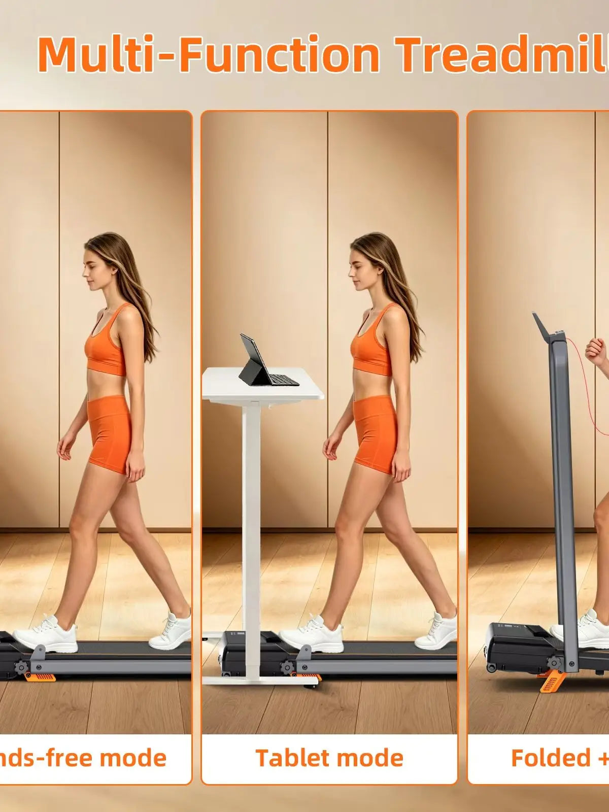 Foldable Home Treadmill With Manual Incline And Quiet Motor