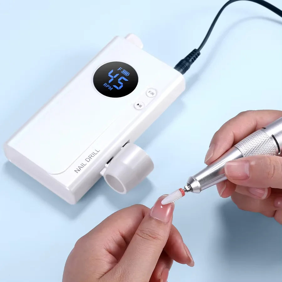 Cosprysmal Rechargeable Nail Drill With LCD Display For Manicure Pedicure