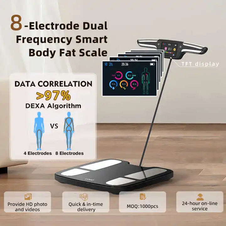 Smart Body Fat Scale 8 Electrode Composition Analyzer
