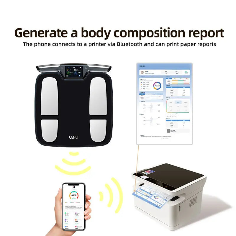 Smart Body Fat Scale 8 Electrode Composition Analyzer
