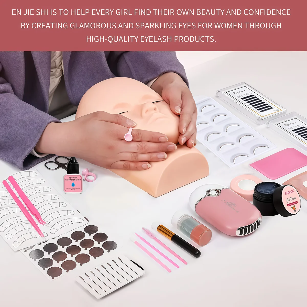 Professional Eyelash Extension Practice Kit Beginner Grafting Tool Set