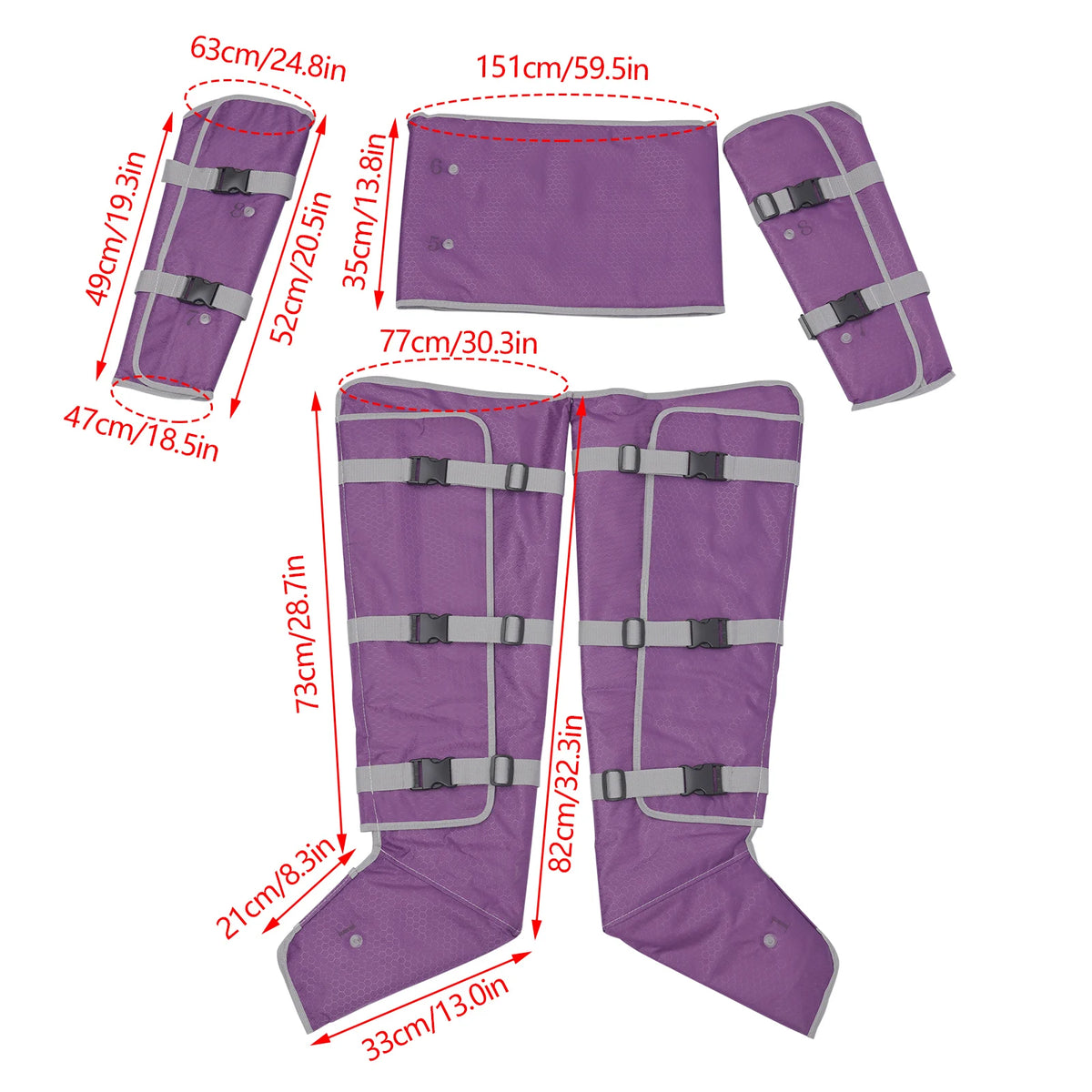 Electric Air Pressure Body Massager With 14 Adjustable Airbags