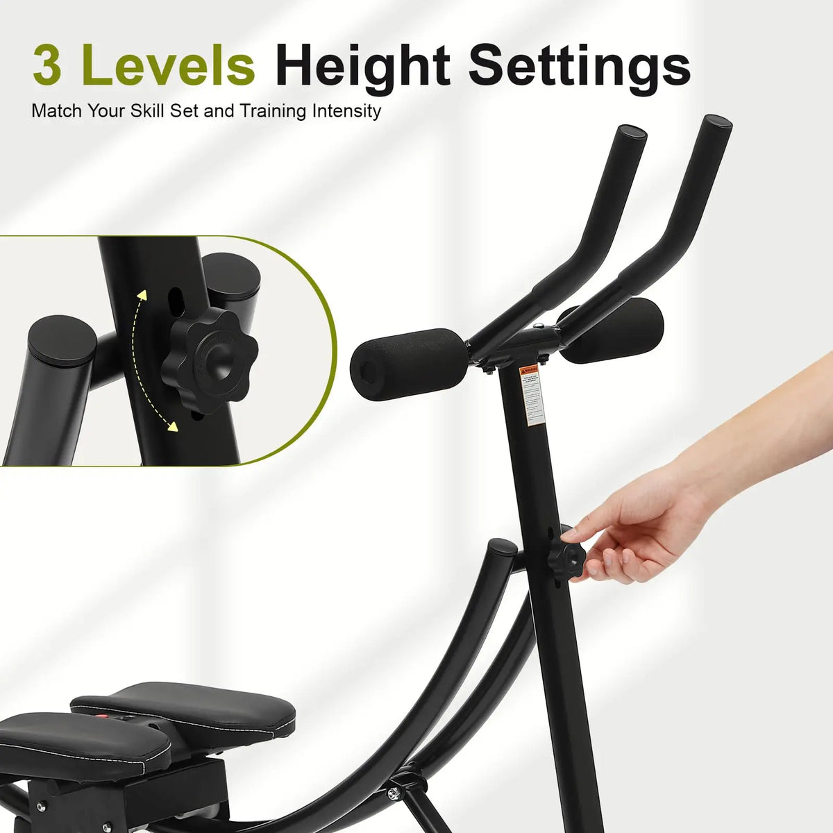 Adjustable Ab Workout Machine With Led Monitor For Core Training