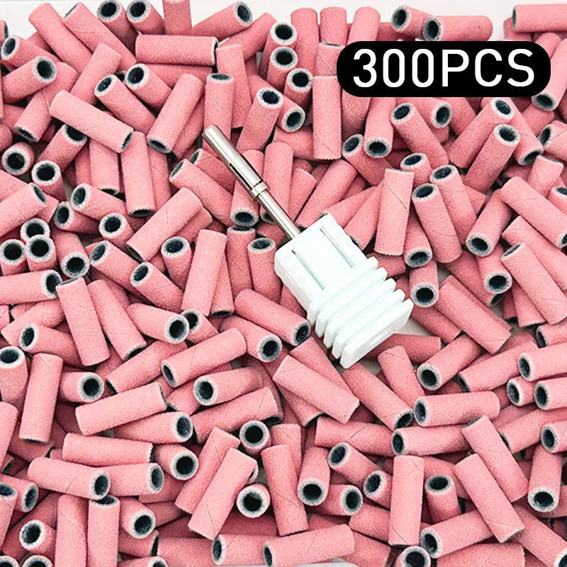 Stainless Steel Nail Drill Sanding Bands With Mandrel For Salon