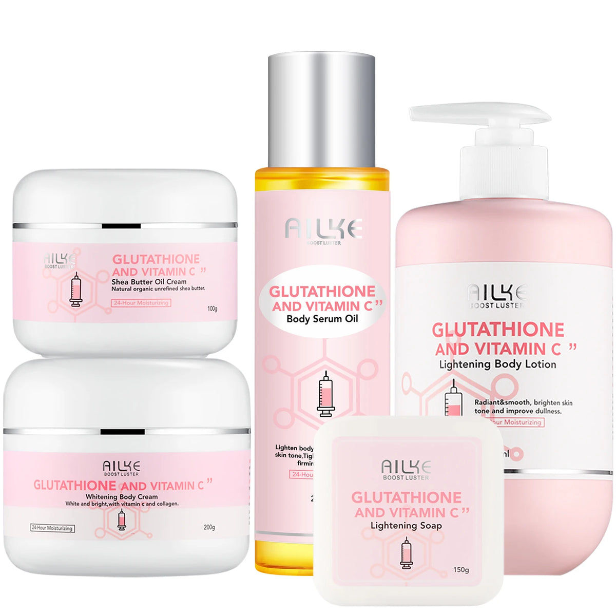 Ailke Glutathione Vitamin C Whitening And Moisturizing Skincare Kit