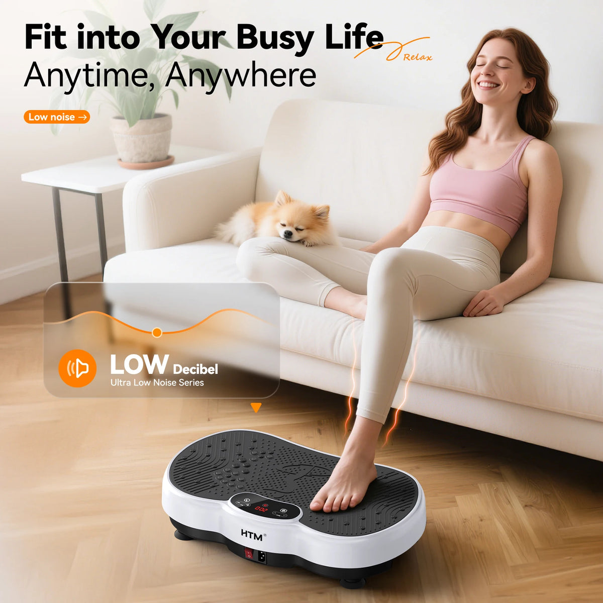 Portable Vibration Exercise Plate Machine For Full Body Fitness