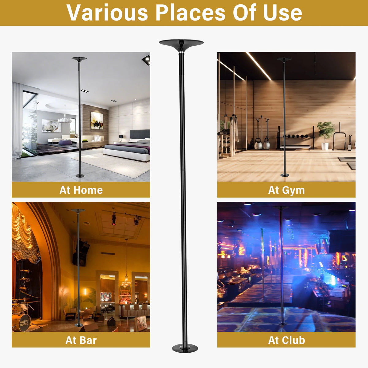 Portable Removable Dance Pole for Home Fitness Training