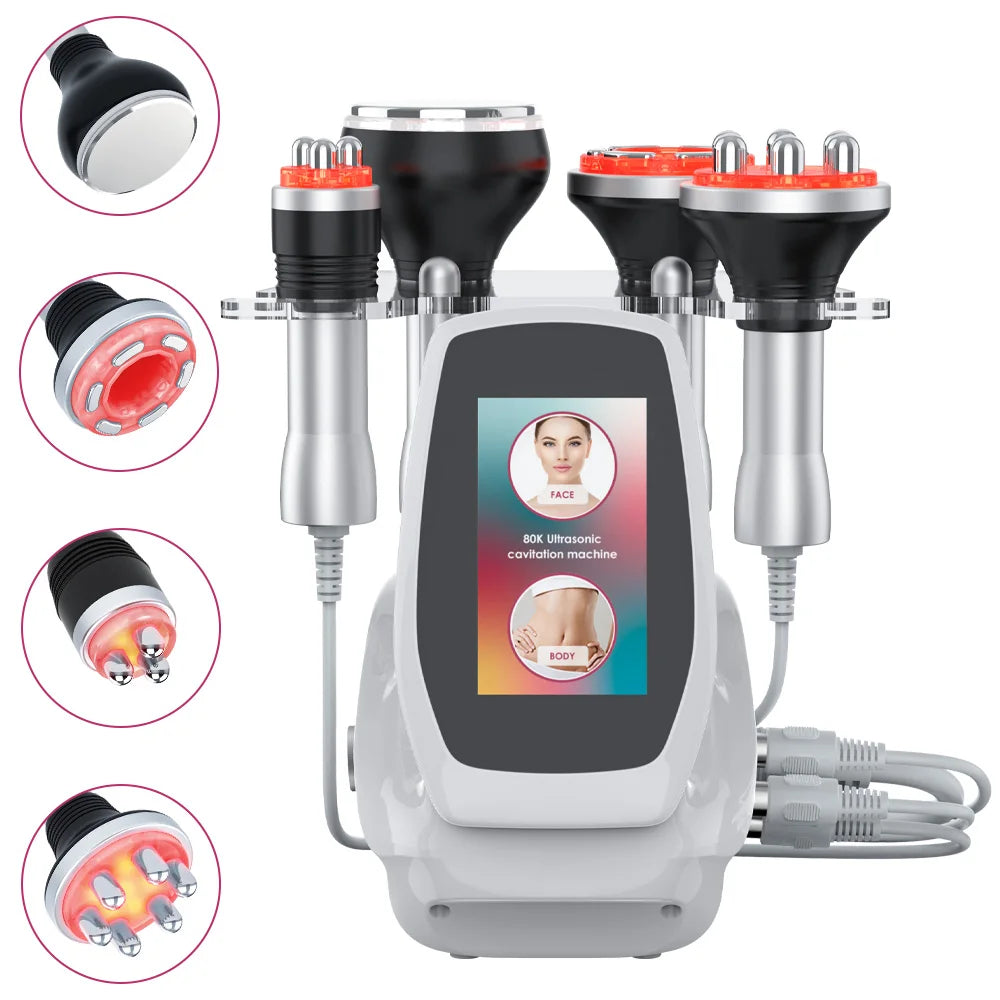 80K Cavitation Ultrasonic Body Slimming Facial Vacuum Skin Tightening Massager