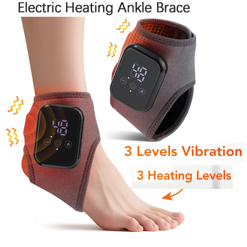 Hailicare Rechargeable Electric Heating Ankle Brace Massager For Feet