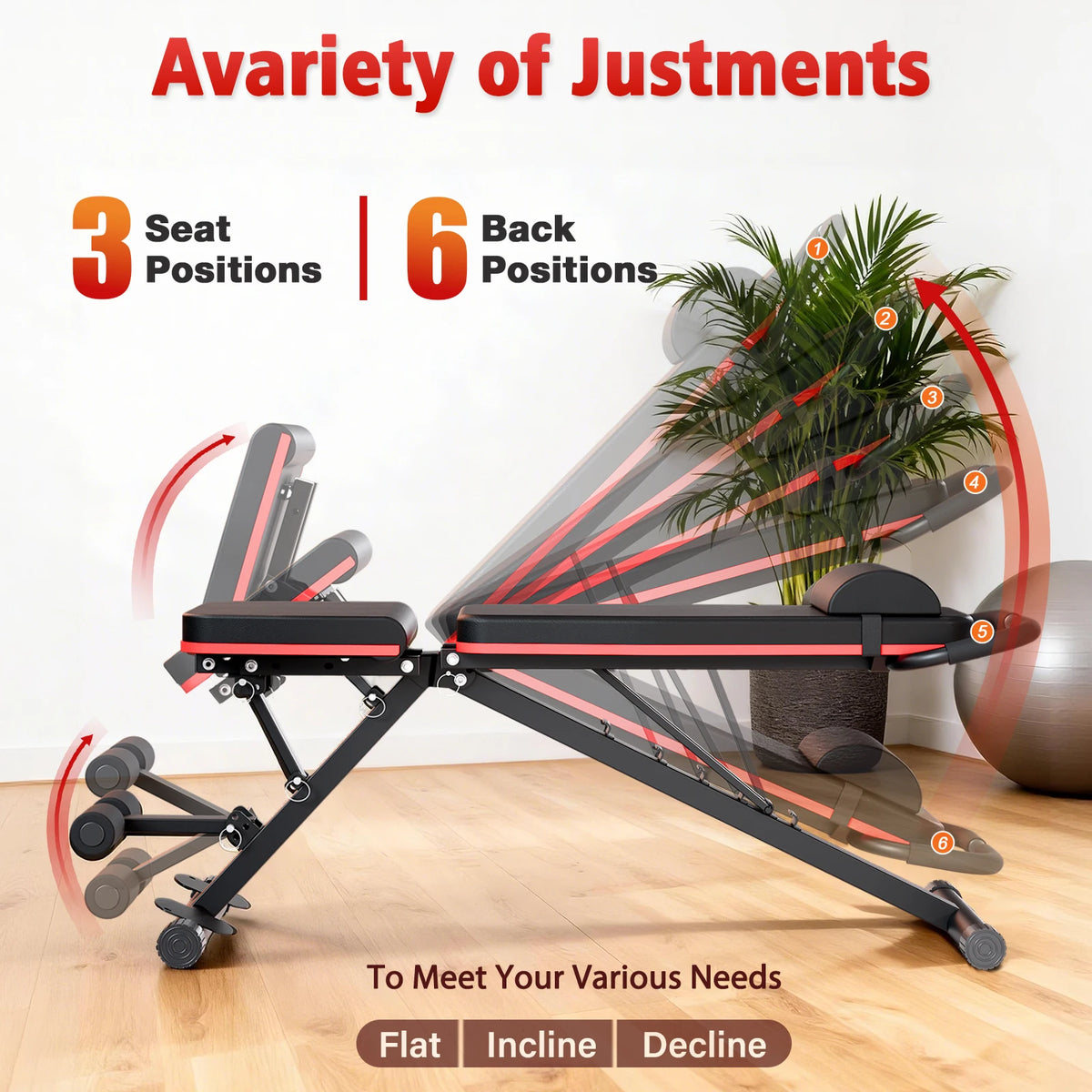 14 In 1 Foldable Dumbbell Bench For Full Body Workouts
