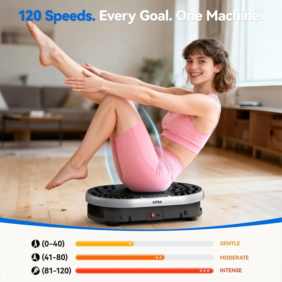 HTM Vibration Plate Exercise Machine For Home Fitness Training