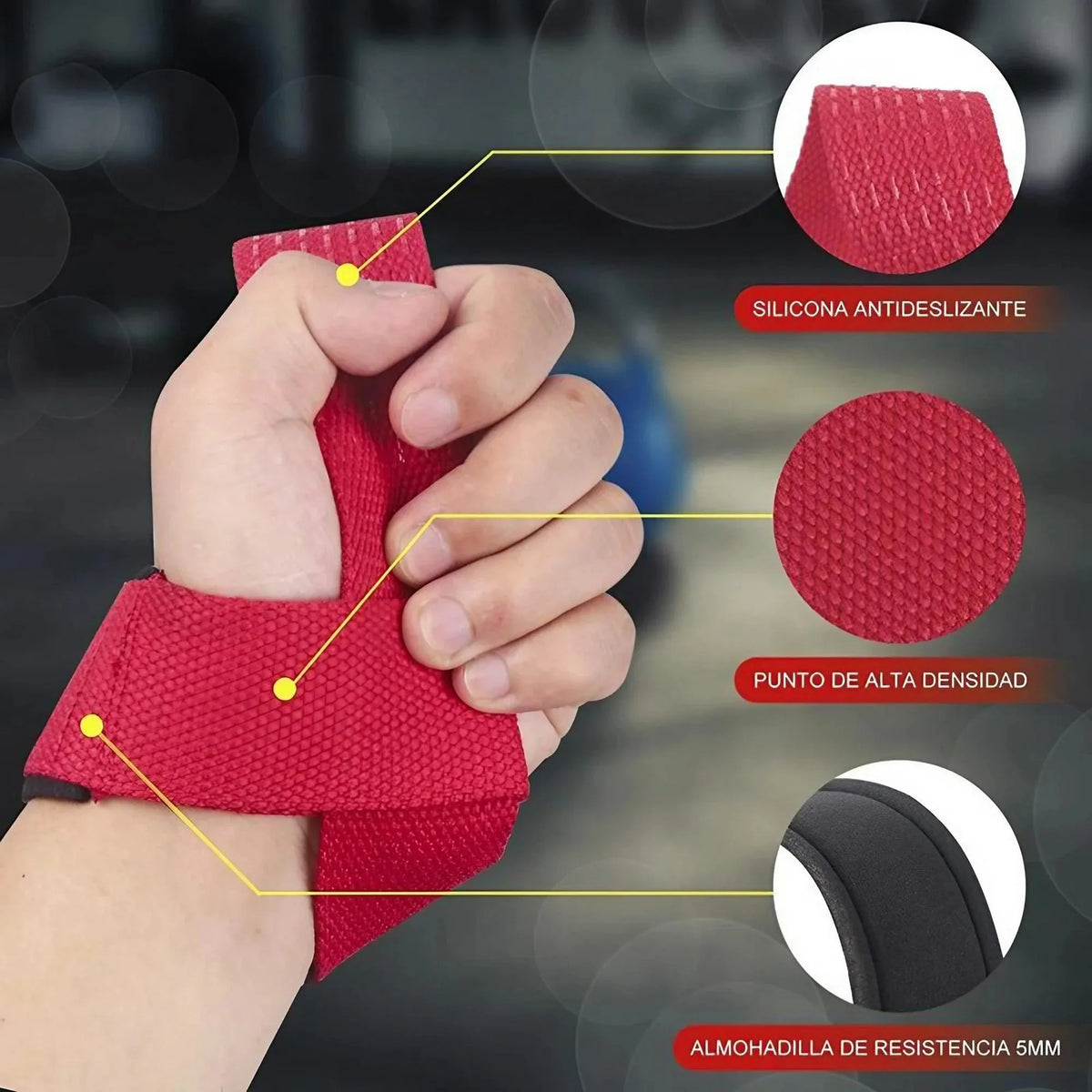 Heavy Duty Anti Slip Wrist Wraps For Weightlifting Gym Training