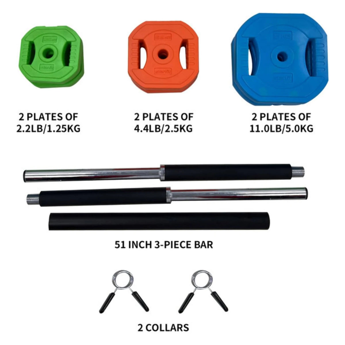 TWISTER CK Adjustable Barbell Weight Set For Strength Training