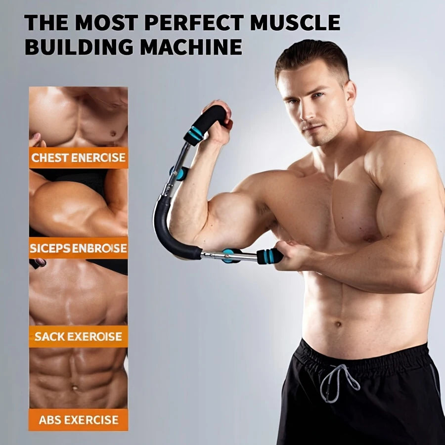 U Shaped Power Twister Bar Arm And Chest Strength Trainer