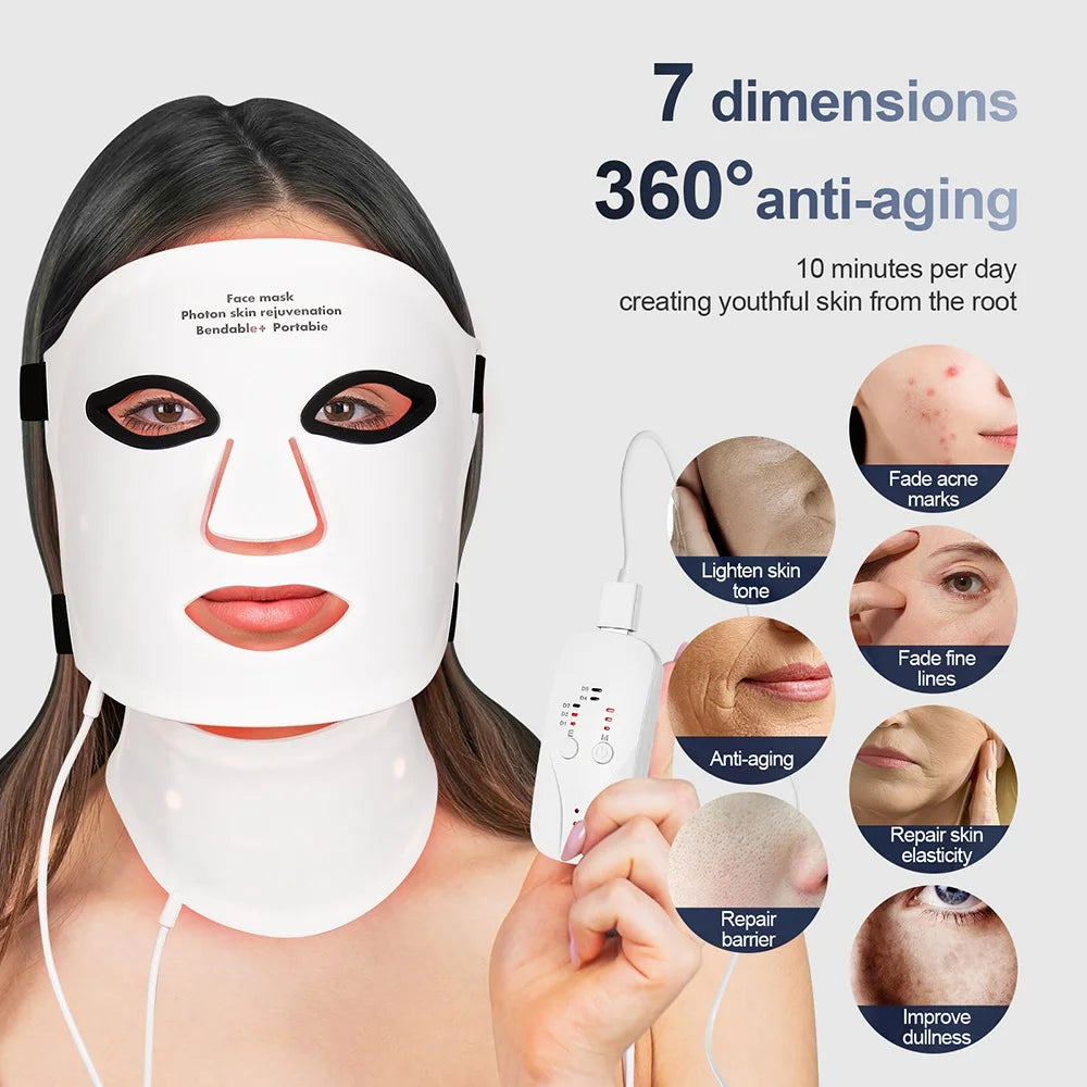 Iebilif Wireless Led Face Mask For Skin Repair And Rejuvenation