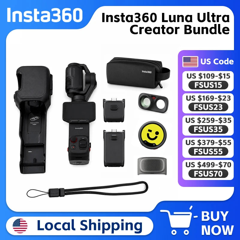 Insta360 Luna Ultra Creator Bundle Touchscreen AI Autofocus Camera
