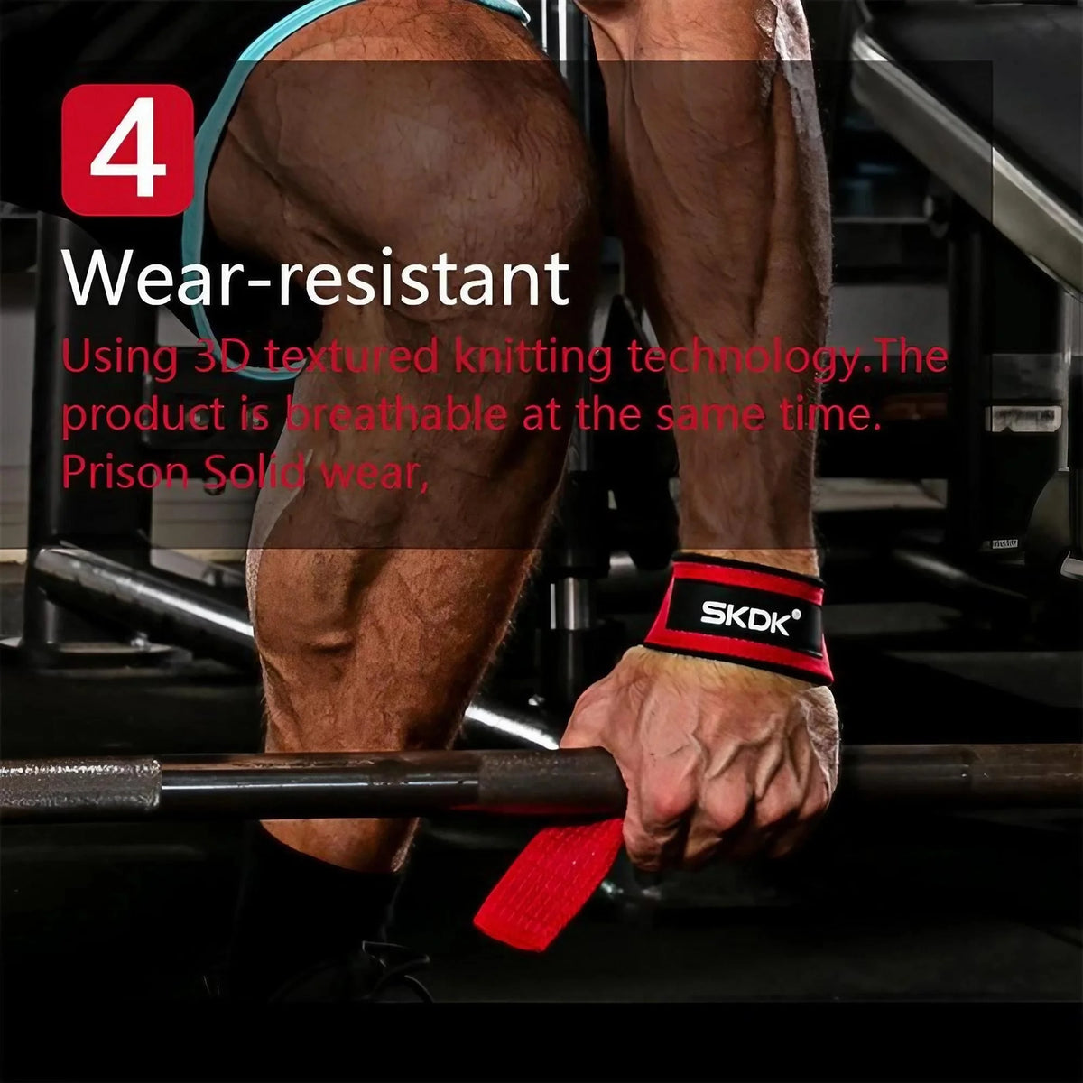 Heavy Duty Anti Slip Wrist Wraps For Weightlifting Gym Training